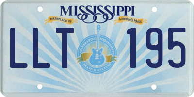 MS license plate LLT195