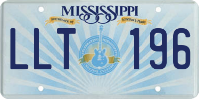 MS license plate LLT196