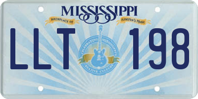 MS license plate LLT198