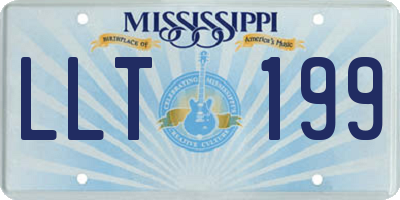 MS license plate LLT199