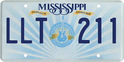 MS license plate LLT211