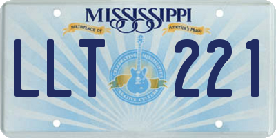 MS license plate LLT221