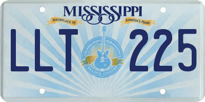 MS license plate LLT225