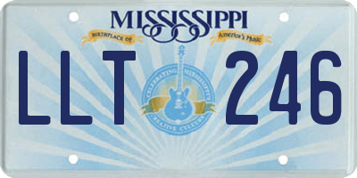 MS license plate LLT246