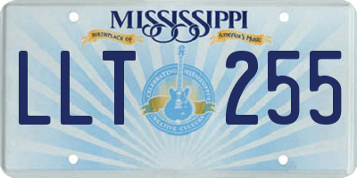 MS license plate LLT255