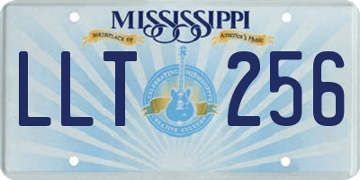 MS license plate LLT256