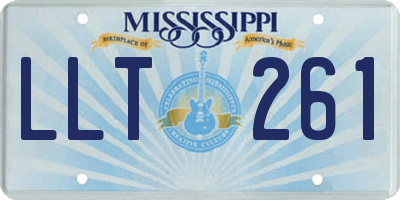 MS license plate LLT261