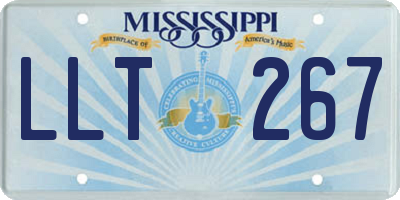 MS license plate LLT267