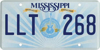 MS license plate LLT268