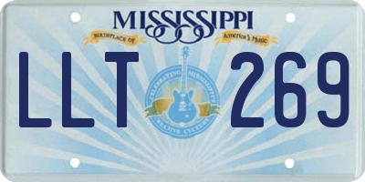 MS license plate LLT269