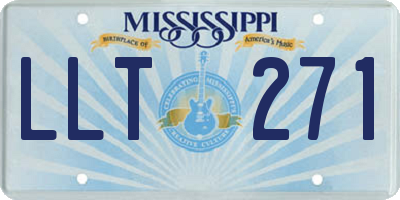 MS license plate LLT271