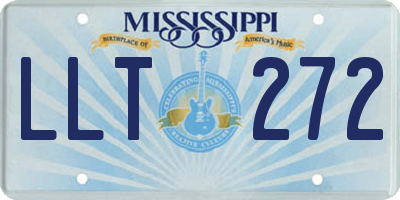 MS license plate LLT272