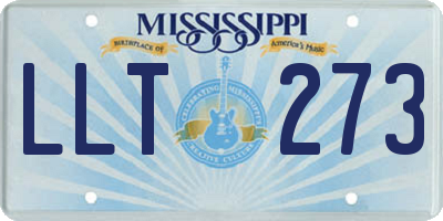 MS license plate LLT273