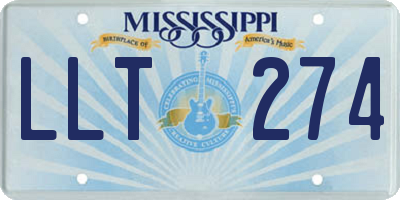 MS license plate LLT274