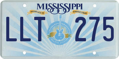 MS license plate LLT275