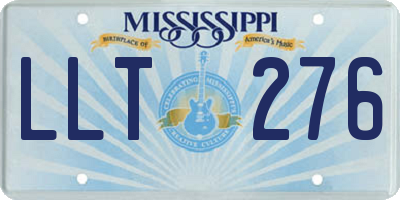 MS license plate LLT276