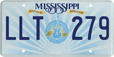 MS license plate LLT279
