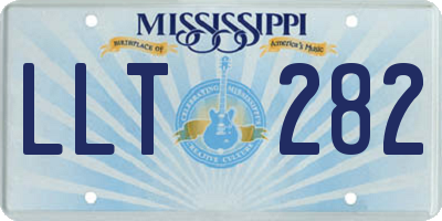 MS license plate LLT282