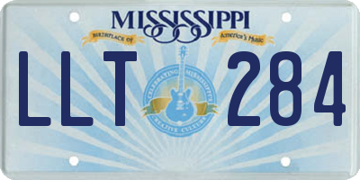MS license plate LLT284