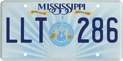 MS license plate LLT286