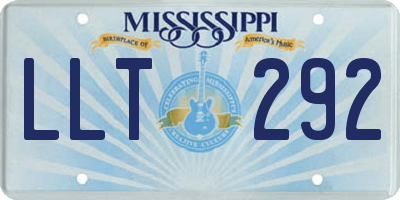 MS license plate LLT292