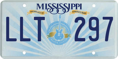 MS license plate LLT297