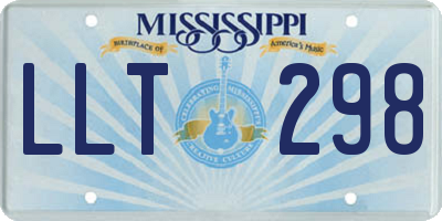 MS license plate LLT298
