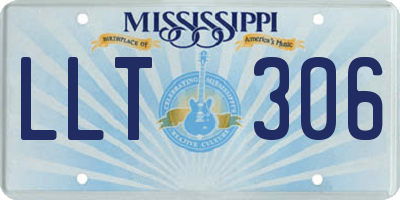 MS license plate LLT306