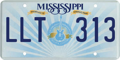 MS license plate LLT313