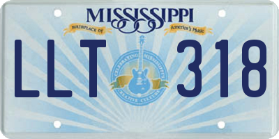 MS license plate LLT318