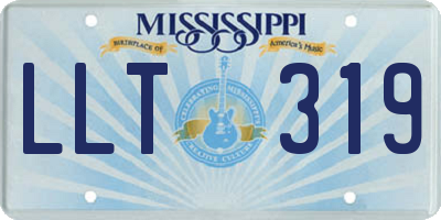 MS license plate LLT319