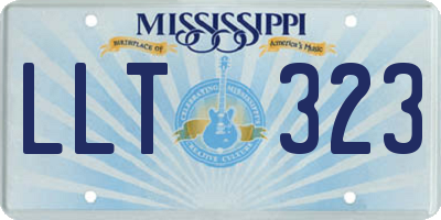 MS license plate LLT323