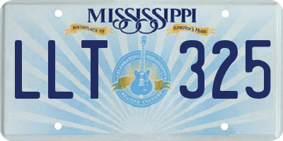 MS license plate LLT325