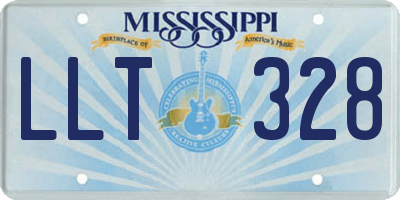 MS license plate LLT328