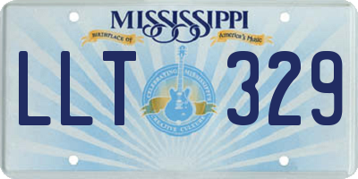 MS license plate LLT329