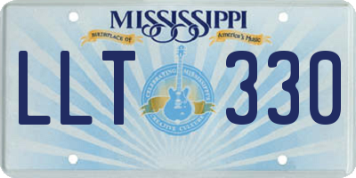 MS license plate LLT330