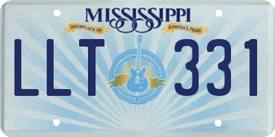 MS license plate LLT331