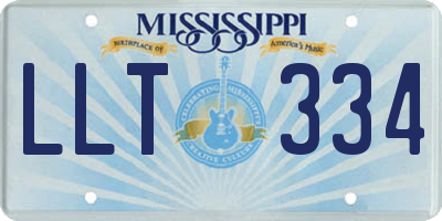 MS license plate LLT334