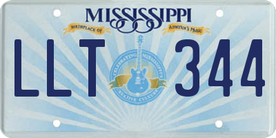 MS license plate LLT344