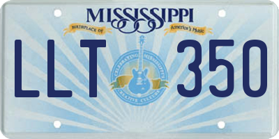 MS license plate LLT350