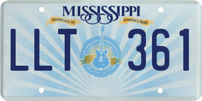 MS license plate LLT361