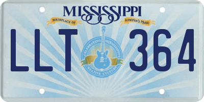 MS license plate LLT364