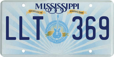 MS license plate LLT369