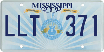 MS license plate LLT371