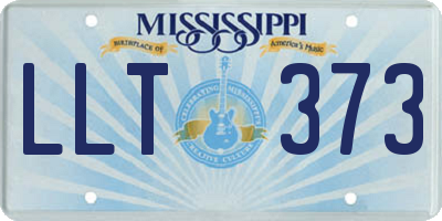 MS license plate LLT373