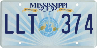 MS license plate LLT374