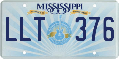 MS license plate LLT376