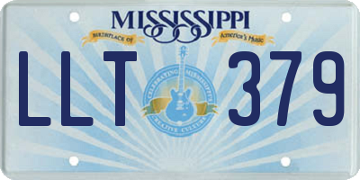 MS license plate LLT379