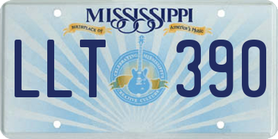 MS license plate LLT390