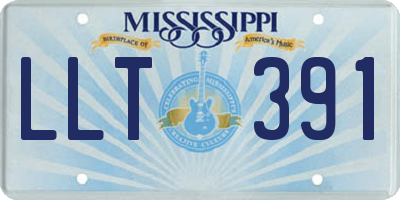 MS license plate LLT391